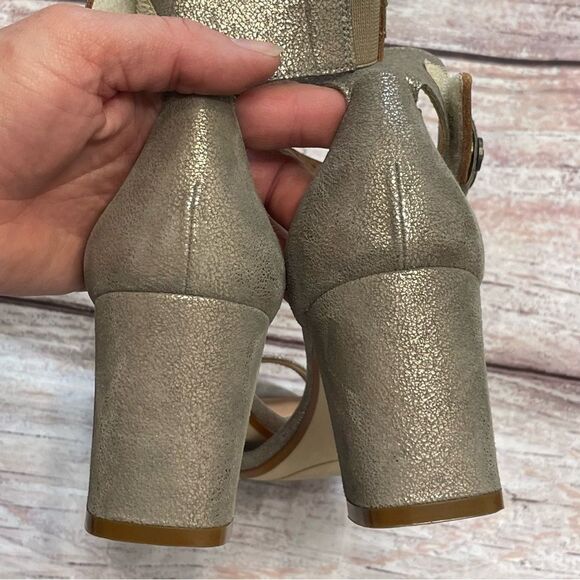 Sundance Twilight Zephyr Pewter Leather Suede Strappy Sandals Size 41 US 10 - Picture 10 of 11